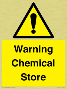 Warning Chemical Store
